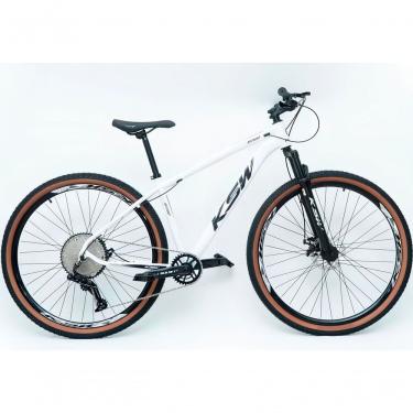 Imagem de Bicicleta Aro 29 Ksw Xlt Alumínio 12v Kit 1x12v Pedivela Single K7 11-50 Freio A Disco Mecanico - Branco Tam. 15