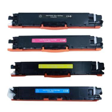 Imagem de Kit de 4 Toners Compatíveis para Impressoras Laserjet CP1025NW, CP1025