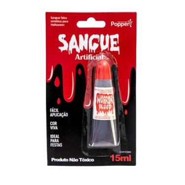 Imagem de Sangue Artificial Halloween Pintura Facial 15ml Popper