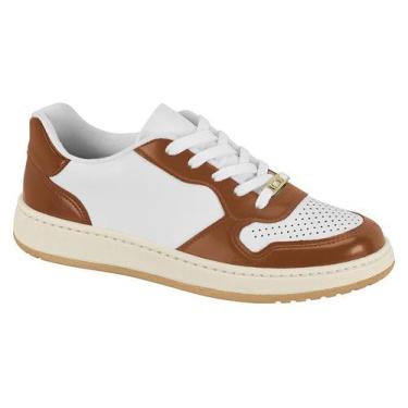 Imagem de Tênis Vizzano Casual Com Design Moderno E Confortável Branco/Marrom, B
