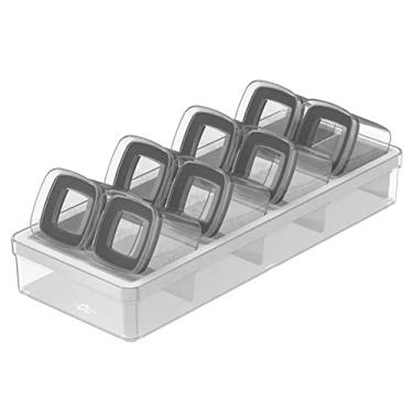 Imagem de Ou Organizador de Temperos 9 Peças Branco Linha Clear Gavetas