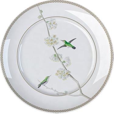 Imagem de Germer, Prato de sobremesa em porcelana, modelo Versa, Bela Fauna, Ø 21,5 cm,Branco com a fauna