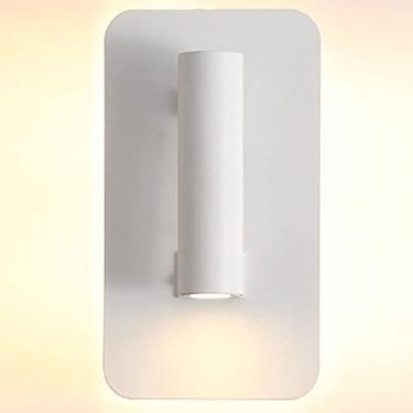 Imagem de Luminária de parede Luminária de leitura montada na parede com interruptor Luminária de parede LED para quarto Lâmpada de cabeceira Hotel Guest Study Room Luminária de parede redonda quadrad
