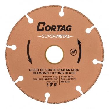 Imagem de Disco De Corte Diamantado Super Metal De 115mm X 22,2mm - 60657 - Cortag