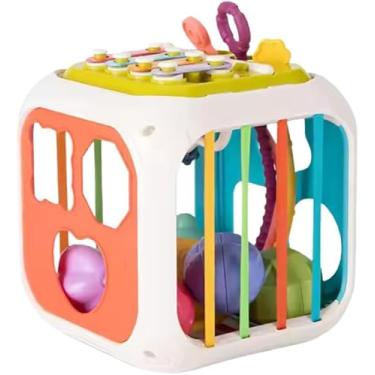 Imagem de Cubo de Atividades Infantil Multifuncional GrowUp – Educativo, Musical, Didático, com Encaixe de Formas, Xilofone e Blocos para Coordenação Motora e Criatividade