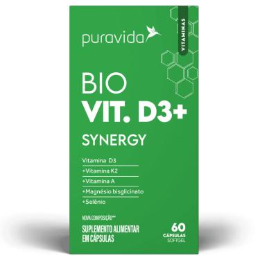 Imagem de Vitamina D3 Sinergy Puravida 60caps