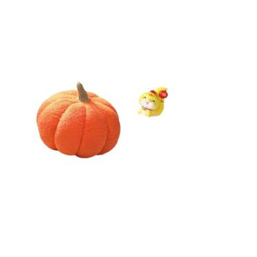 Imagem de Fenteer Conjunto de Almofada de Pelúcia de Cobra de Abóbora E Estatueta de Resina para Decoração de Mesa, Sofá, Mesa, Centro de Mesa, Presente