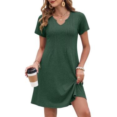 Imagem de Vestido feminino MOLERANI casual, cor sólida, 2025, com decote em V, v