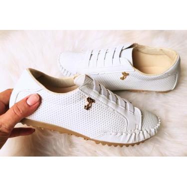 Imagem de Kit mocatenis feminino confort - HMA Shoes, Vermelho, Branco, 40