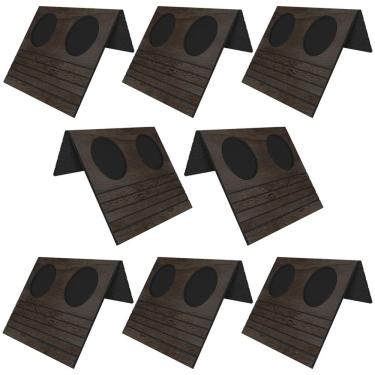 Imagem de Kit 08 Esteiras Bandeja Com Suporte Para Copos Para Sofá MDF Tabaco - Gran Belo