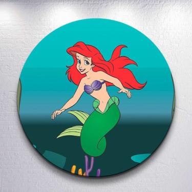 Imagem de Capa Grande e Mini Painel Sereia Princesa Litle Redondoda Estampa Subl