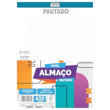 Imagem de PAPEL ALMAÇO PAUTADO 400FLS 50G