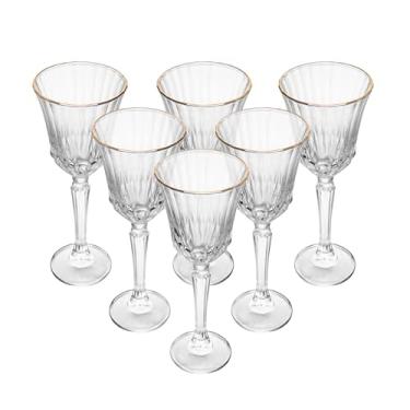 Imagem de WOLFF - Conjunto de 6 Taças de Vinho Belle Jour com Fio de Ouro 280ml Cristal Ecológico