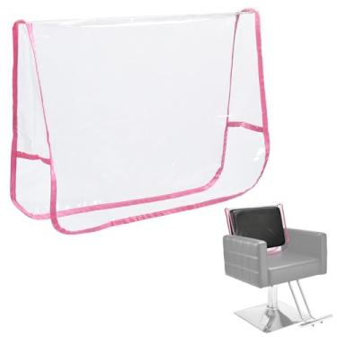 Imagem de L'aimefois Capa protetora para cadeira de barbeiro – evita danos, quadrada transparente, fácil de limpar, capas de cadeira de salão de beleza de vinil durável para a maioria das cadeiras de salão e