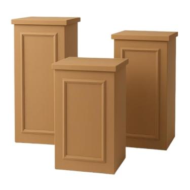 Imagem de Trio De Mesas Para Festa Cubo Desmontável Em Mdf Cru(Liso)