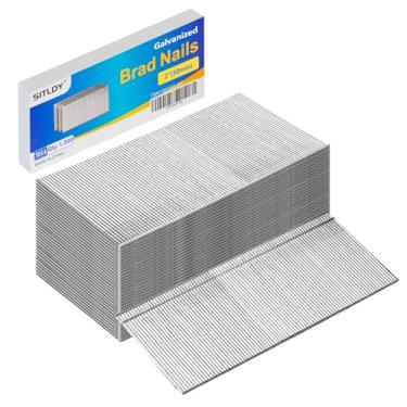 Imagem de SITLDY Pregos galvanizados de calibre 18, cabeça em T, pacote com 1.000 cm, pregos pequenos de acabamento para pistola pneumática, elétrica 18GA Brad Nailer