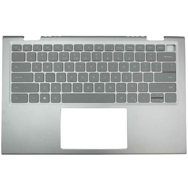 Imagem de Nova capa para notebook apoio para as mãos teclado dos EUA, retroiluminado, tamanho 35.6 cm, prata, substituição para Dell Ins. 14 5410 7415 2 em 1 04GR69 460.0N802.0014