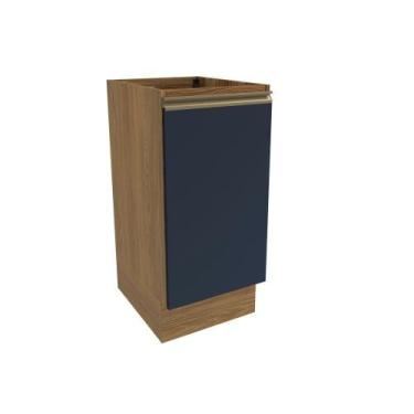 Imagem de Balcão Celeste Kappesberg 100% Mdf 1 Porta Nogueira/azul