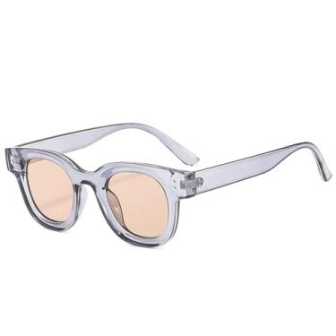 Imagem de Óculos de Sol Estampados com Leopardo Feminino UV400 Masculino Punk com Rebites para Esportes ao Ar Livre, Corrida e Ciclismo, Cinza Champagne