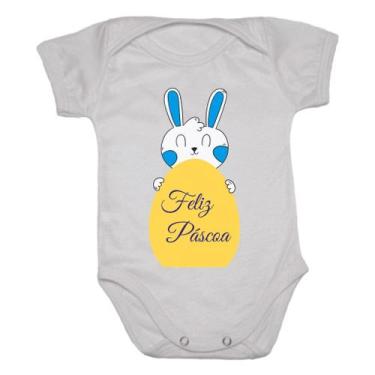 Imagem de Body de Bebê Feliz Páscoa - Vem Bebê, Pascoa09b, GG - Manga Curta