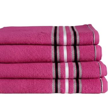 Imagem de Toalha Banhão, Kit 3 Toalha de Algodão Premium 2 Banho E 1 Rosto Toque Suave Alta Absorção E Durabilidade(Jogo 2 Banho/1 Rosto Pink)