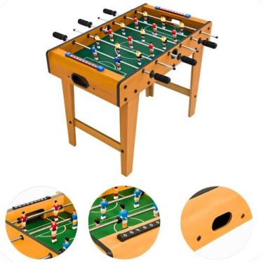 Imagem de Mesa Pebolim Futebol Totó Brinquedo Infantil Criança Pé Alto Madeira -