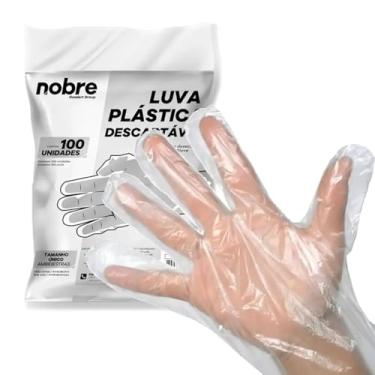 Imagem de Luva Plástica Descartável, Transparente, 100 Unidades