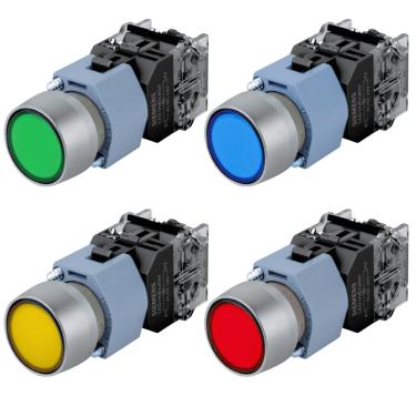 Imagem de Botão Comando Sinalizado Completo 220Vca 3SB7 – Siemens | Azul 1NA Cód. 3SB7136-0DB50-1BA0