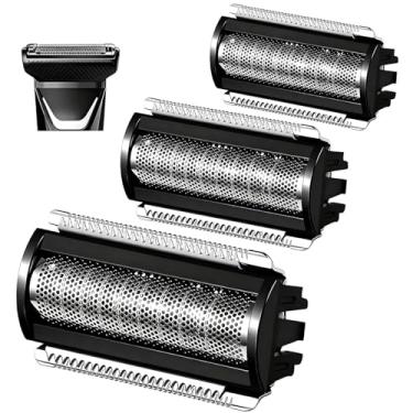 Imagem de Lâmina de substituição para barbeador compatível com MANSCAPED The Lawn Mower 5.0 Ultra SkinSafe refil de cabeça de barbear de substituição (lâmina de folha preta 5.0 para cortador de grama 5.0/2