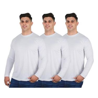 Imagem de Kit 3 Camisetas Masculinas Segunda Pele Térmica 50 UV Dry - TRV, 3 bra