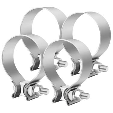 Imagem de EVIL ENERGY Braçadeira de exaustão de 7,6 cm, braçadeira de silenciador de banda estreita de 7,6 cm de aço inoxidável para sistemas de exaustão pesados, canos, escapamentos catback, silenciadores,