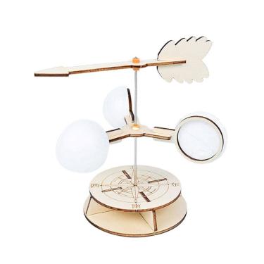 Imagem de Kit de experimentos científicos: palheta de vento de madeira para crianças DIY STEM