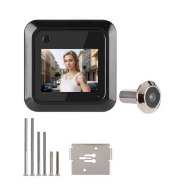 Imagem de Lwuey Visualizador de porta digital, 6.1 cm Smart Doors Peephole Camera TFT LCD Screen Display 0.3MP 95° Wide Angle Câmeras de monitoramento de gravação de fotos para sistema de segurança de