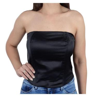 Imagem de Top Feminino Lado Avesso Cropped Preto - L1255-Feminino