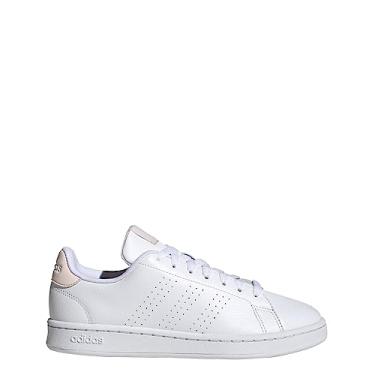 Imagem de adidas Sapatos femininos Advantage, Branco nuvem/branco nuvem/Wonder Quart, 9