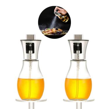 Imagem de Kit 2 Galheteiro Vidro Spray Borrifador Pulverizador Porta Azeite Temperar Salada 200ml