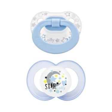 Imagem de Kit 2 chupetas star dia e noite lolly baby t1 orto masculino
