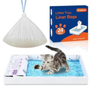 Imagem de Litter Box Liners, pacote com 24, compatíveis, seguros para animais de
