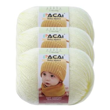 Imagem de Fio macio para bebê, 30% alpaca 70% poliéster, hipoalergênico, lavável, lavável na máquina, lã de bebê, ideal para tricô, crochê, cobertores de bebê, roupas e acessórios para recém-nascidos, 50 g por