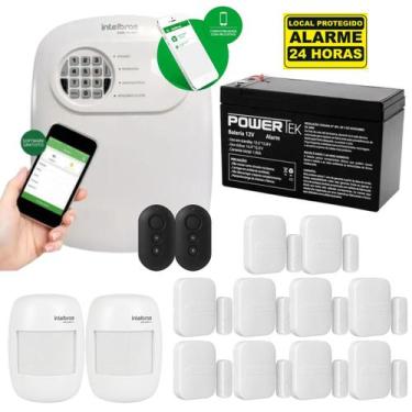 Imagem de Kit Alarme Intelbras 10 Sensor Magnético 2 Presença S/ Fio