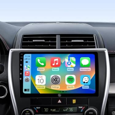 Imagem de Rádio estéreo automotivo 64G para Toyota Camry 2015-2017, tela sensível ao toque IPS HD de 10,2 polegadas sem fio CarPlay Android Auto/WiFi/GPS/FM/SWC/Bluetooth/1080P