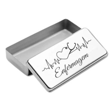 Imagem de Estojo Inox Autoclavavel Personalizado a Laser ENFERMAGEM - LOVE SAUDE
