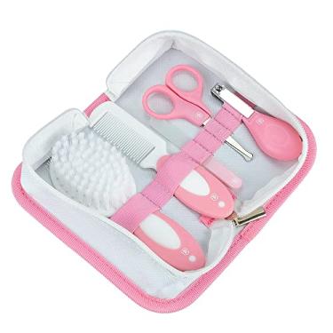 Imagem de Pimpolho Kit Cuidados para Bebê 5 Peças com Necessaire Rosa/Branco