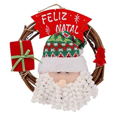 Imagem de Guirlanda Vime Noel Xadrez Color 25Cm - M34-2112 - Yangzi