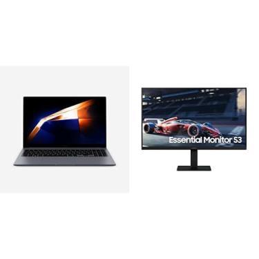 Imagem de Samsung Galaxy Book4 Intel® Core™ i5-1335U, Windows 11 Home, 8GB, 256GB SSD, Iris Xe, 15.6'' Full HD LED, 1.55kg*. + Monitor Essential S3 24'' 100Hz