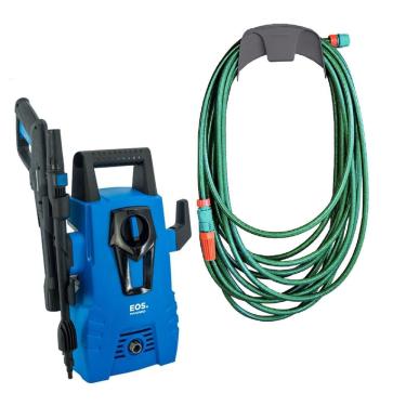 Imagem de Lavadora Lava Jato Eos Alta Pressão 1500w 220v + Mangueira Verde Pvc 25m Com Acessórios Tramontina