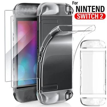 Imagem de Capa Case Acrílico Transparente Cristal para Nintendo Switch 2  Proteç