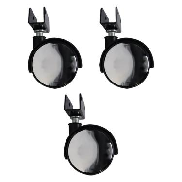 Imagem de Kit 3 Rodízios Para Móveis Com Chapa U Sem Trava