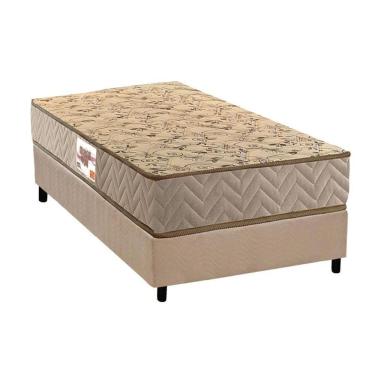 Imagem de Conjunto Box Solteiro: Colchão Espuma Paropas D28 Ag65 Royalle Clean + Base Crc Suede Clean (88x188)