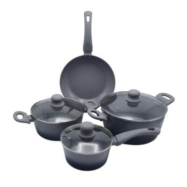 Imagem de Jogo de Panela 4 Peças A5 Parma com Indução, Cinza